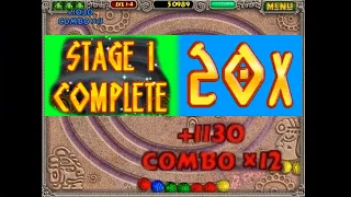 Challenge: Zuma Deluxe I complete the stage 1 20 times in a row!