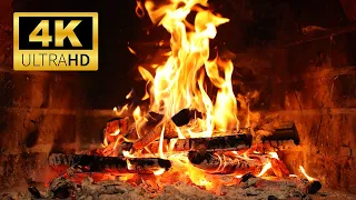 🔥 Cozy Fireplace 4K (12 HOURS). Fireplace with Crackling Fire Sounds. Crackling Fireplace 4K #1