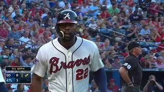 SD@ATL: Johnson opens the scoring with RBI groundout