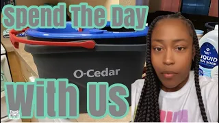 SPEND THE DAY WITH US| COOKING, LAUNDRY, UNBOXING O-CEDAR MOP + MORE
