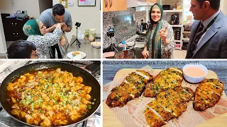 Husband ne hath choom liay itna tasty food bnaya🥰️Crunchy Fried Chicken- Chinese Cauliflower