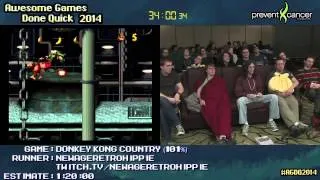 Donkey Kong Country :: SPEED RUN Live (0:58:17) (101%) [SNES] by NewAgeRetroHippie #AGDQ 2014