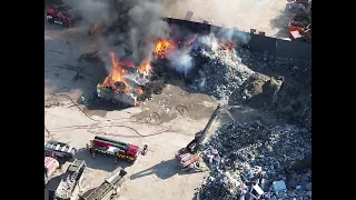 Recycling plant fire Sheffield