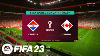 FIFA 23 - Croatia Vs. Canada - FIFA World Cup Qatar 2022 Group Stage | Full Match