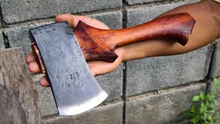 Axe Restoration & Make a Beautiful New Handle From Rosewood , Woodworking