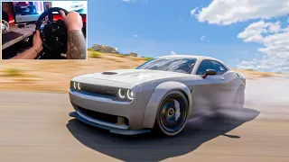 1300 HP Dodge Challenger SRT Hellcat - Forza Horizon 5 - Logitech G923