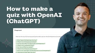How to Make a Quiz with OpenAI (ChatGPT)