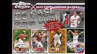 CASE #13 of 25 (JUMBO) - 2023 Topps CHROME 25 Case (240 Box) Player Break eBay 08/09/23