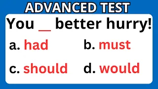 English Grammar Quiz Advanced Level | English MasterClass #learnenglish