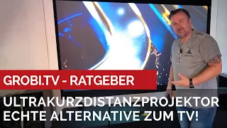 Darum ist ein Ultrakurzdistanzprojektor eine echte Alternative zum Fernseher! Hier seht ihr es.