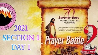 🔴 Day 1 MFM 70 Days Prayer & Fasting Programme 2021 Prayers from Dr DK Olukoya, General Overseer