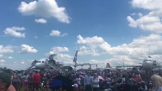 F-22 Raptor and P-51 Heritage Flight at 2018 Dayton Air Show (June 24th, 2018)