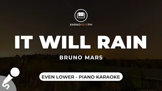 It Will Rain - Bruno Mars (Even Lower Key - Piano Karaoke)
