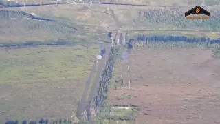 Moment Ukrainian Forces Destroy Russian Tank Near Bakhmut