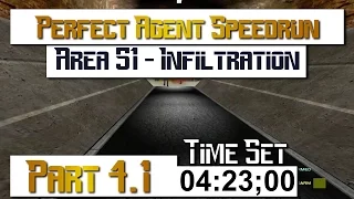 Perfect Dark Speedrun Perfect Agent part 4.1 Area 51 - Infiltration