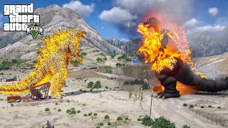 Nuclear Godzilla vs Burning Godzilla - GTA V Mods