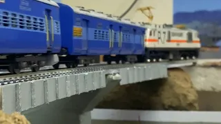 Wap7 Amazing run with ICF rake at high speed with track sound effect |Indian Model Railway