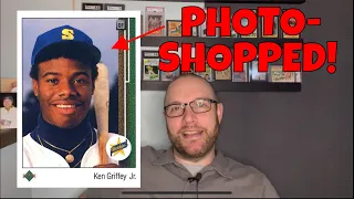 Ken Griffey Jr's iconic Upper Deck rookie card was PHOTOSHOPPED!!