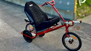 How to Make an 4 Wheel Electric RECUMBENT BIKE at Home