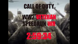 Cod WW2 Veteran Speedrun WR - 2:59:34