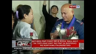 Retired PNP Chief dela Rosa, nag-ikot sa tatlong unit ng PNP sa bisperas ng kanyang pagreretiro