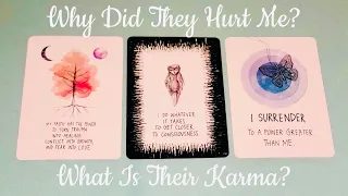 💔Why Did They Hurt Me?😭What Is Their Karma?✨Pick A Card🔮Tarot Reading💯✨