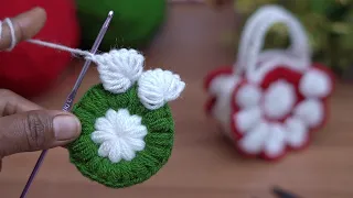 Wow! Super👌 easy crochet knitting mini purse 👛/Çok kolay tığ işi örgü mini çanta/mini handbag