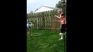 Grandma doing the hula hoop