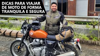 Dicas para viajar de moto de forma tranquila e segura