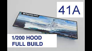Trumpeter 1/200 HMS Hood Full build with Pontos detail set Part 41A
