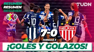 Resumen y goles | Rayadas 7-0 Necaxa | Liga Mx Femenil - CL2024 J3 | TUDN