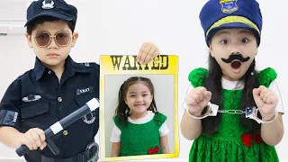 Annie & Sammy Funny Police Cop Jail Story for Kids | Good VS Bad Behavior