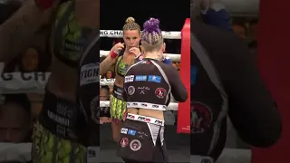Awesome Women's Fight! BKFC 2_ Bec Rawlings vs. Britain Hart round 1 #shortsvideo