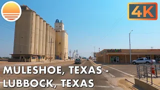 🇺🇸 [4K60] Muleshoe, Texas to Lubbock, Texas! 🚘 Drive with me.
