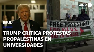 Trump critica protestas propalestinas que se multiplican en las universidades de EEUU | AFP