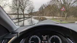 Starkes Hochwasser an der Leine in Hannover Warnstufe 3
