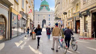 Lockdown Walk in City Center Vienna, Ring Road to Burggarten, April 2021, Austria | 4K HDR | ASMR