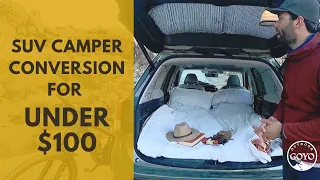 SUV Camper Conversion for under $100: Subaru Forester