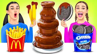 Chocolate Fountain Fondue Challenge | Food Pranks by Olala
