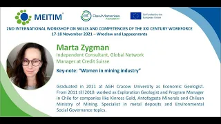 Women in mining industry - Marta Zygman