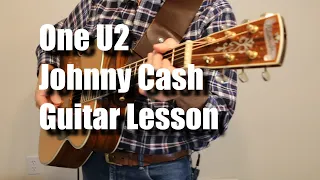 One U2 / Johnny Cash Guitar Lesson Tutorial