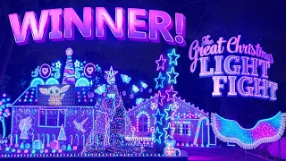 Winner of ABC's The Great Christmas Light Fight - Star Wars Disco Light Show!!
