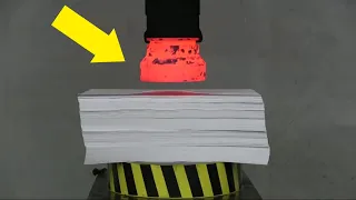 ( 1000шт. ) Листов бумаги vs Гидравлический пресс ( 100 тонн, 1000 градусов )