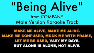 "Being Alive" from Company (Male Version) - Karaoke Track with Lyrics on Screen