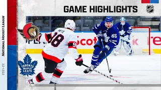 Senators @ Maple Leafs 1/1/22 | NHL Highlights