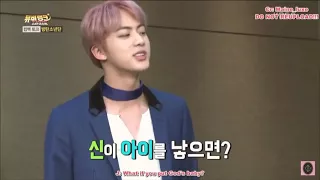 See when jin telling a dad joke😂