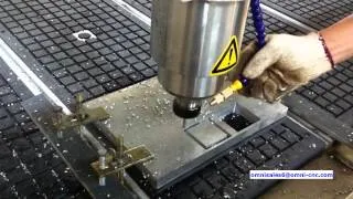 Omni water cooling spindle cnc router cutting aluminum