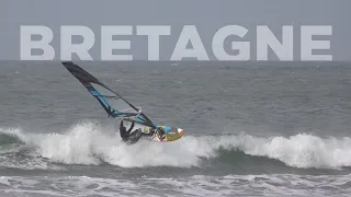 First time WINDSURFING side to side off conditions! | Bretagne, Guidel