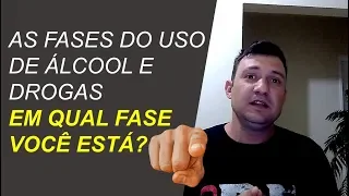 As fases do uso de ÁLCOOL E DROGAS   EM QUAL FASE VOCÊ ESTÁ?📉📉