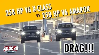 258 HP V6 X-CLASS VS 258 HP V6 AMAROK DRAG!!!